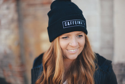 Caffeinated Pom Pom Knit Cap