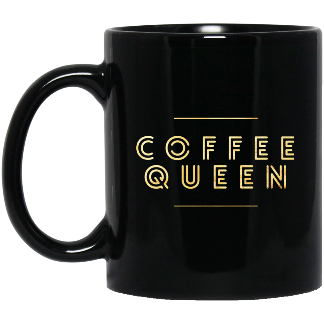 “Coffee Queen” 11 oz. Black Mug